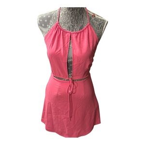 Chic Pink Halter Dress